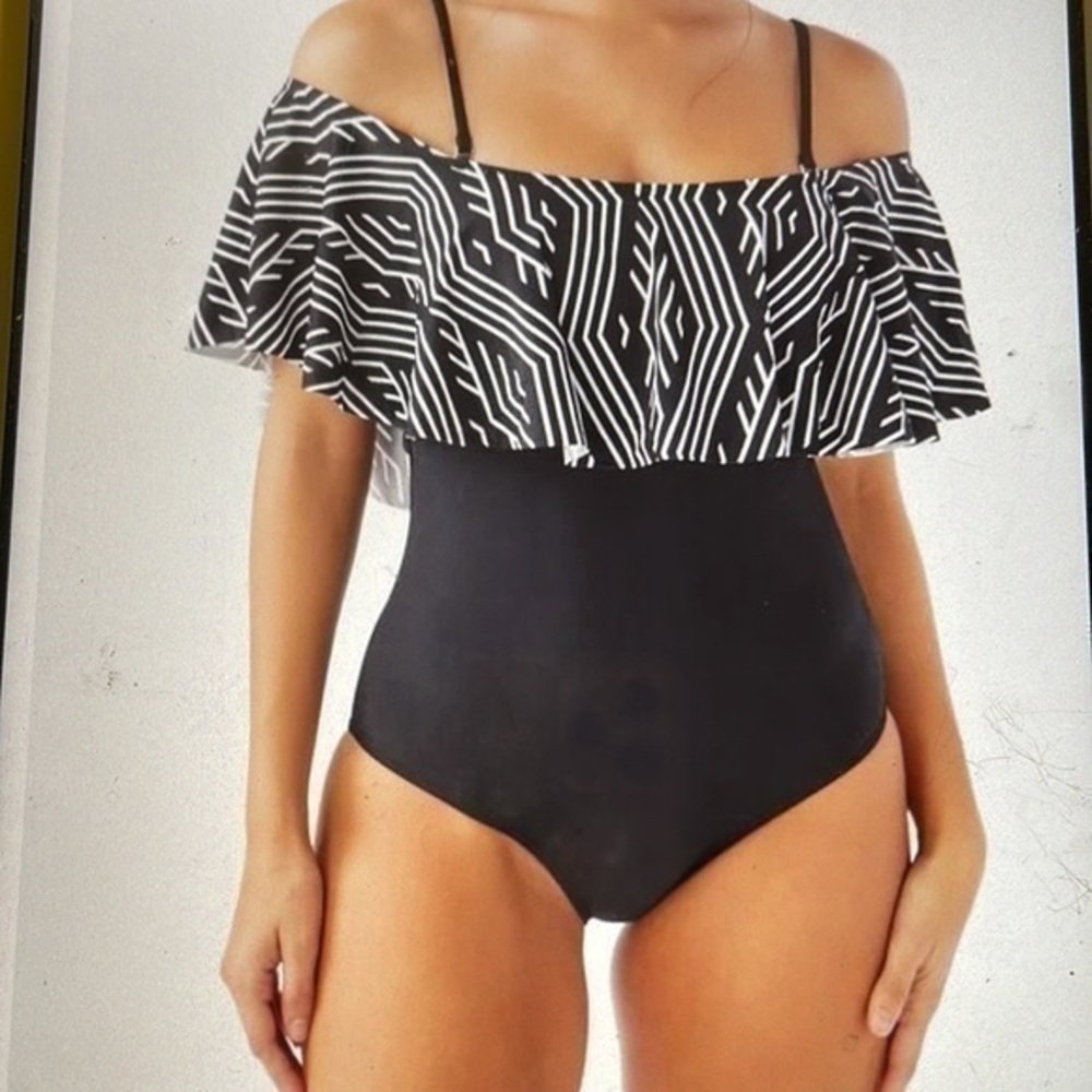 Off shoulder one piece swimsuit. New no tags